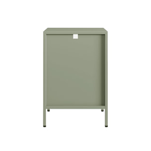 Table de chevet. table d'appoint en acier vert
