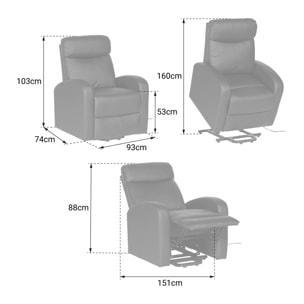 Fauteuil électrique inclinable GABY noir