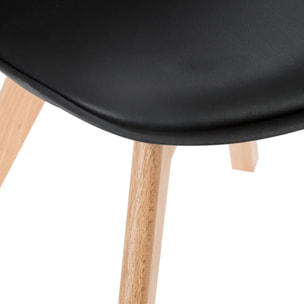 Chaise "Baya" pieds hêtre noir