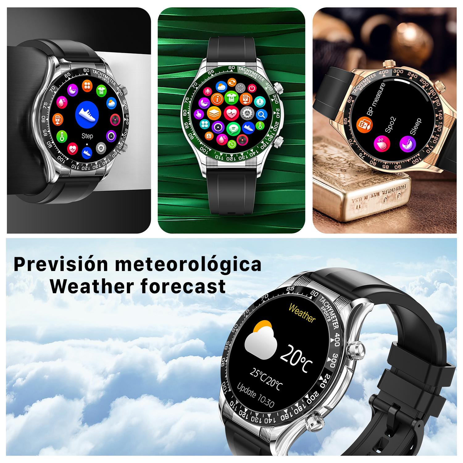 Smartwatch E18 Pro con misuratore di pressione sanguigna e O2. 15 modalità sportive, NFC.