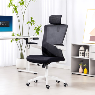 Chaise de bureau manager ergonomique réglable accousoirs relevables noir