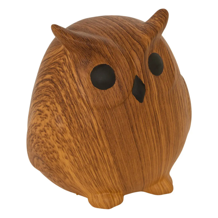 Statuette chouette Automne marron caramel 11x10,3cm