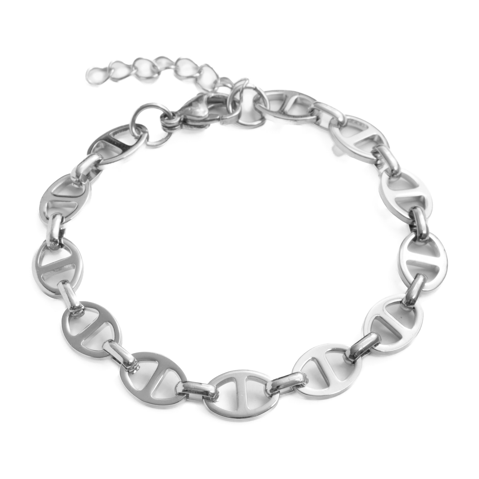 Pulsera Kisa acabado rodio