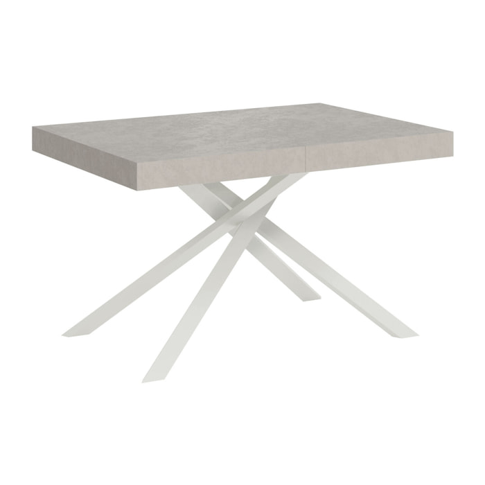 Tavolo allungabile 80x120/204 cm Karida Cashmere gambe bianche