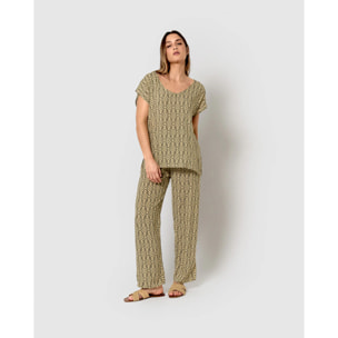 Blusa viscosa rubio verde