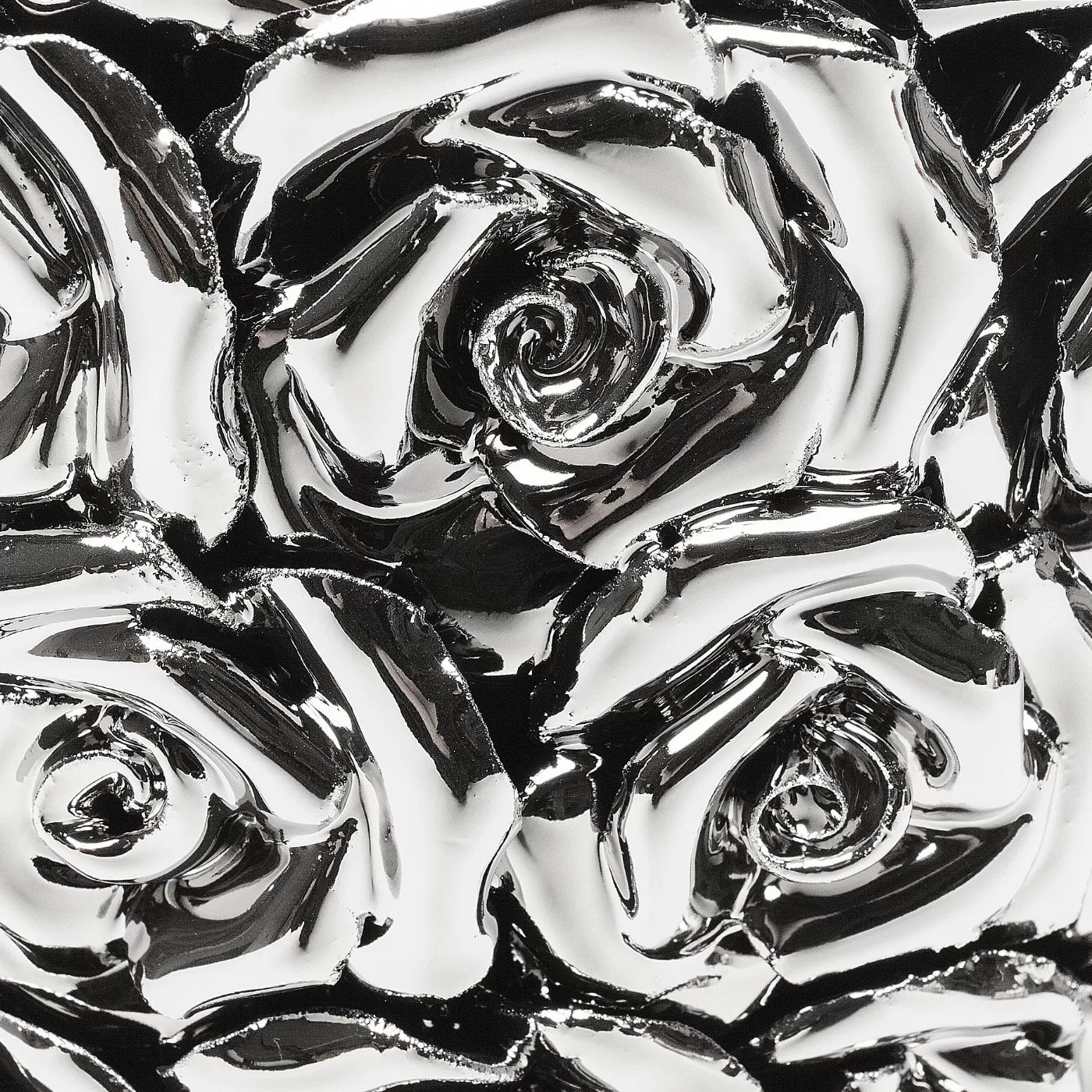 Vase Roses 45cm chrome Kare Design