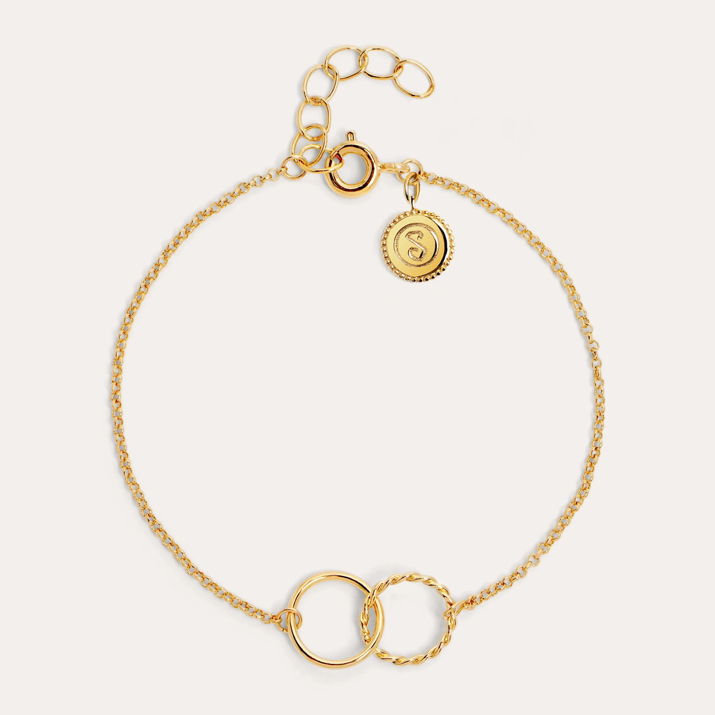 Pulsera Circles Twist Baño Oro