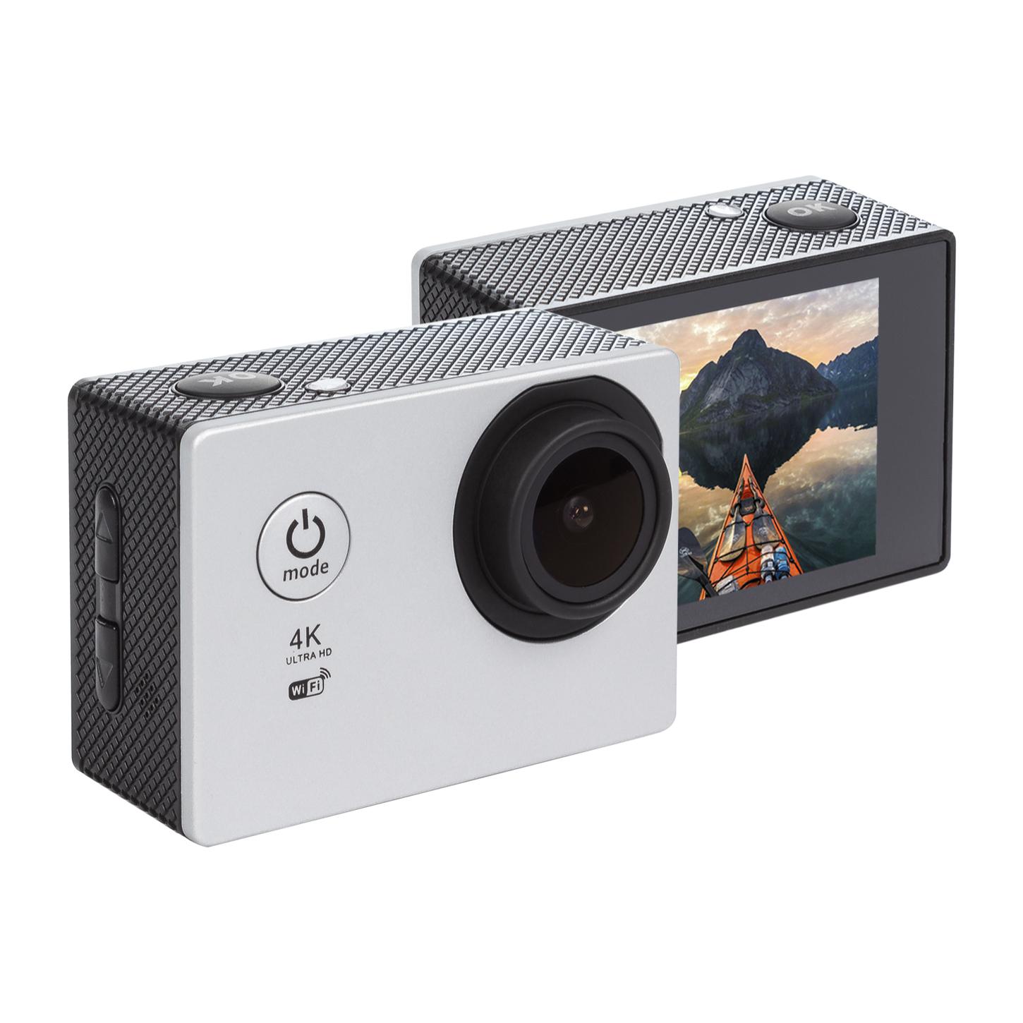 Fotocamera sportiva Garrix 4K con WIFI, batteria da 900 mAh e impermeabile fino a 30 m con custodia impermeabile.