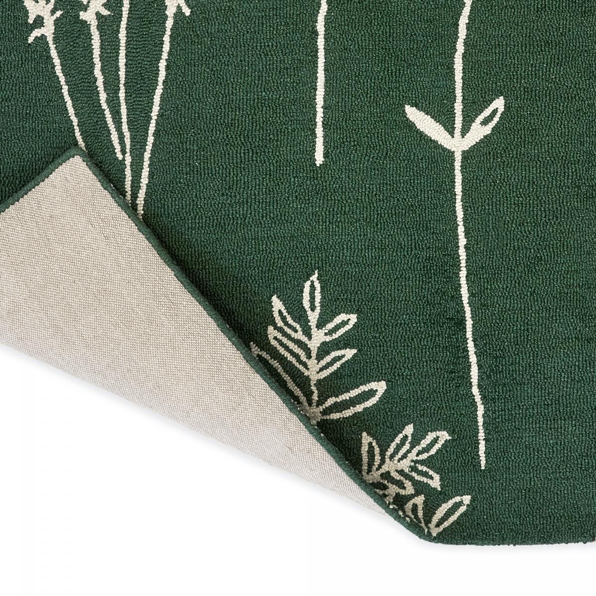 Tapis salon et chambre fait à la main en laine motif floral CHICDOUK