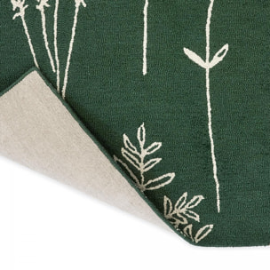 Tapis salon et chambre fait à la main en laine motif floral CHICDOUK
