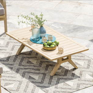 Table basse de jardin rectangulaire Papouasie Acacia