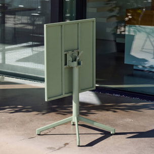 Table de jardin bistrot carrée pliante acier 2 places intérieur/extérieur  CHIARA