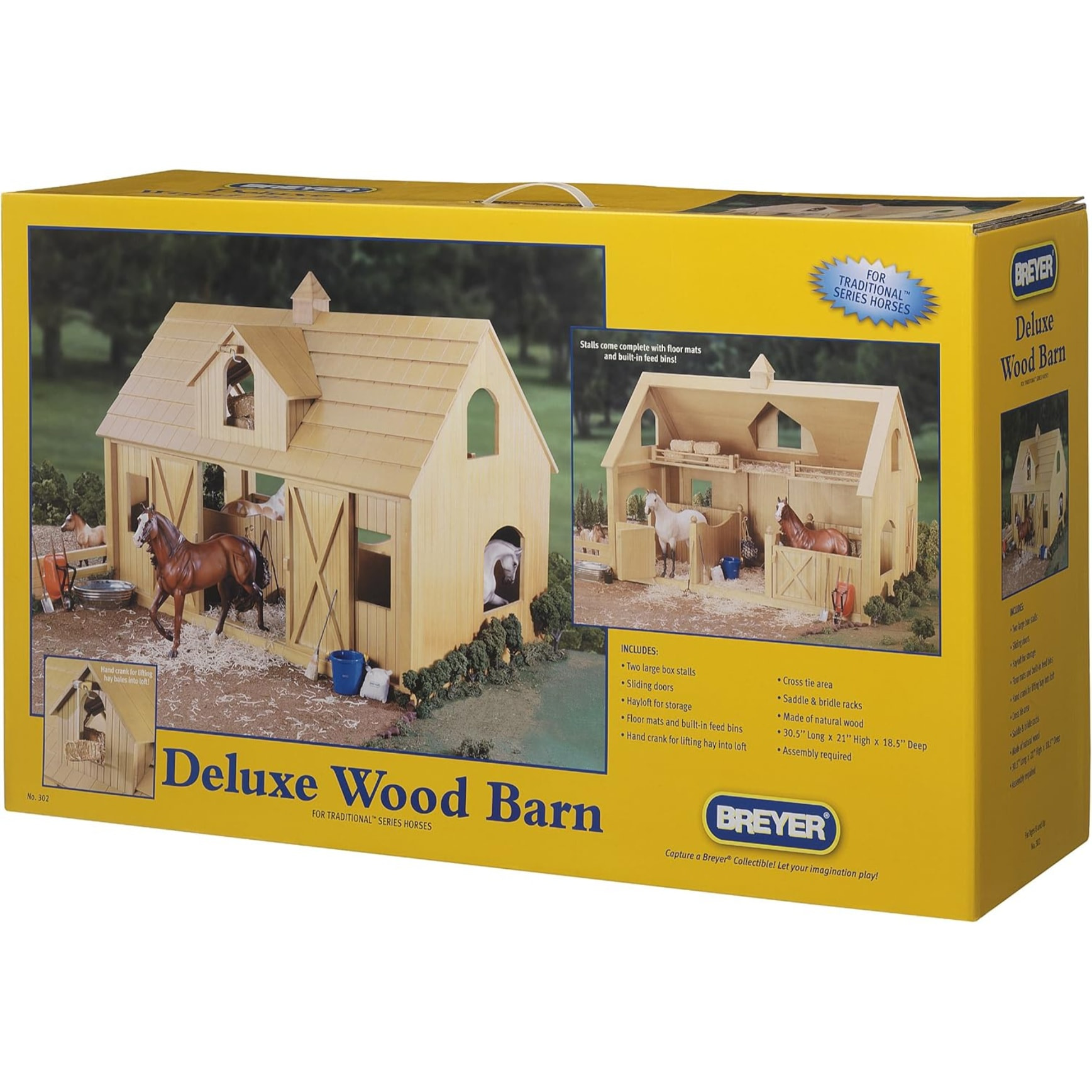 BREYER DELUXE WOOD BARN, GRAN ESTABLO REALISTA DE MADERA