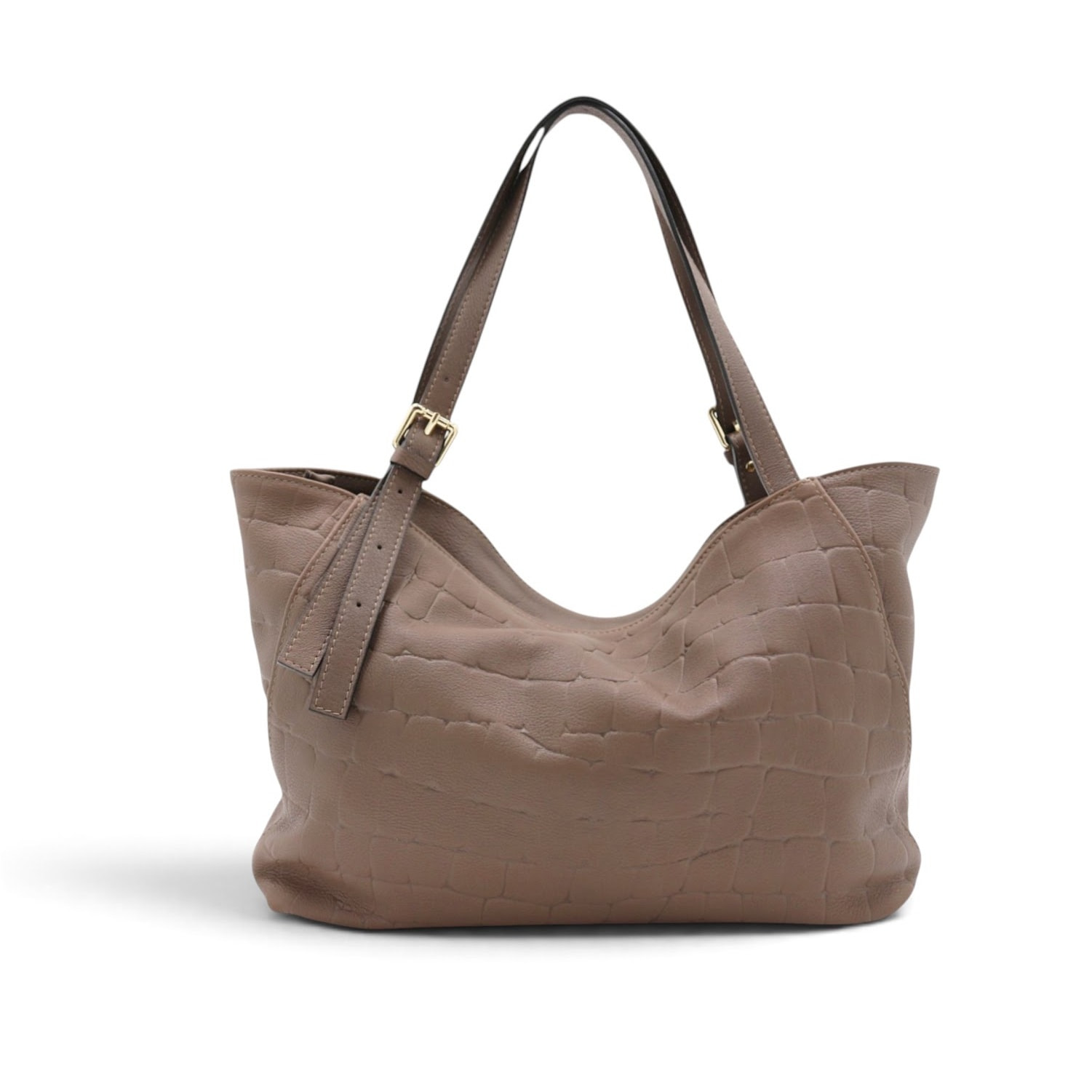 Borsa a Spalla Cheval Firenze Sarin Croc Taupe Scuro