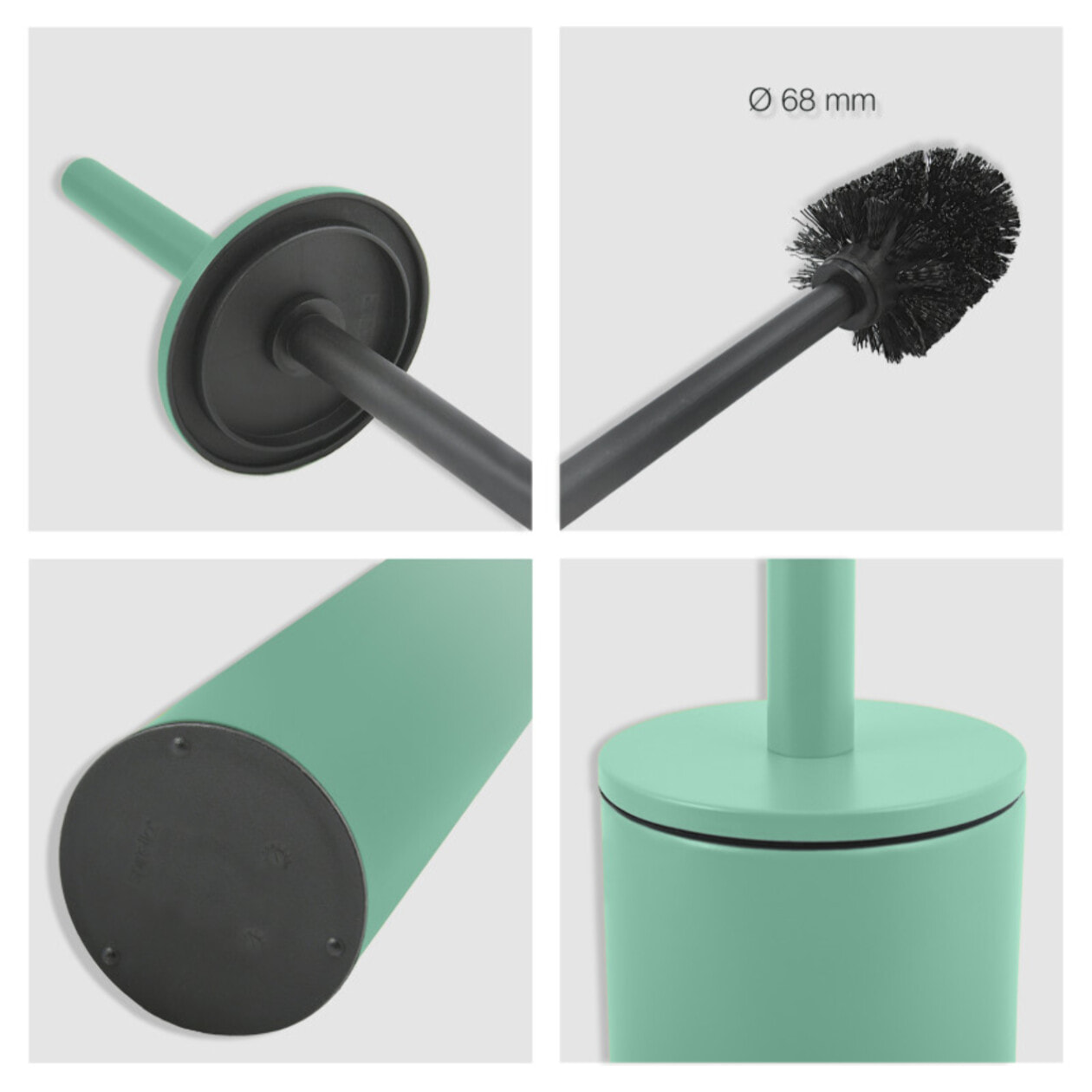Brosse wc avec support Acier AKIRA Vert mat Spirella