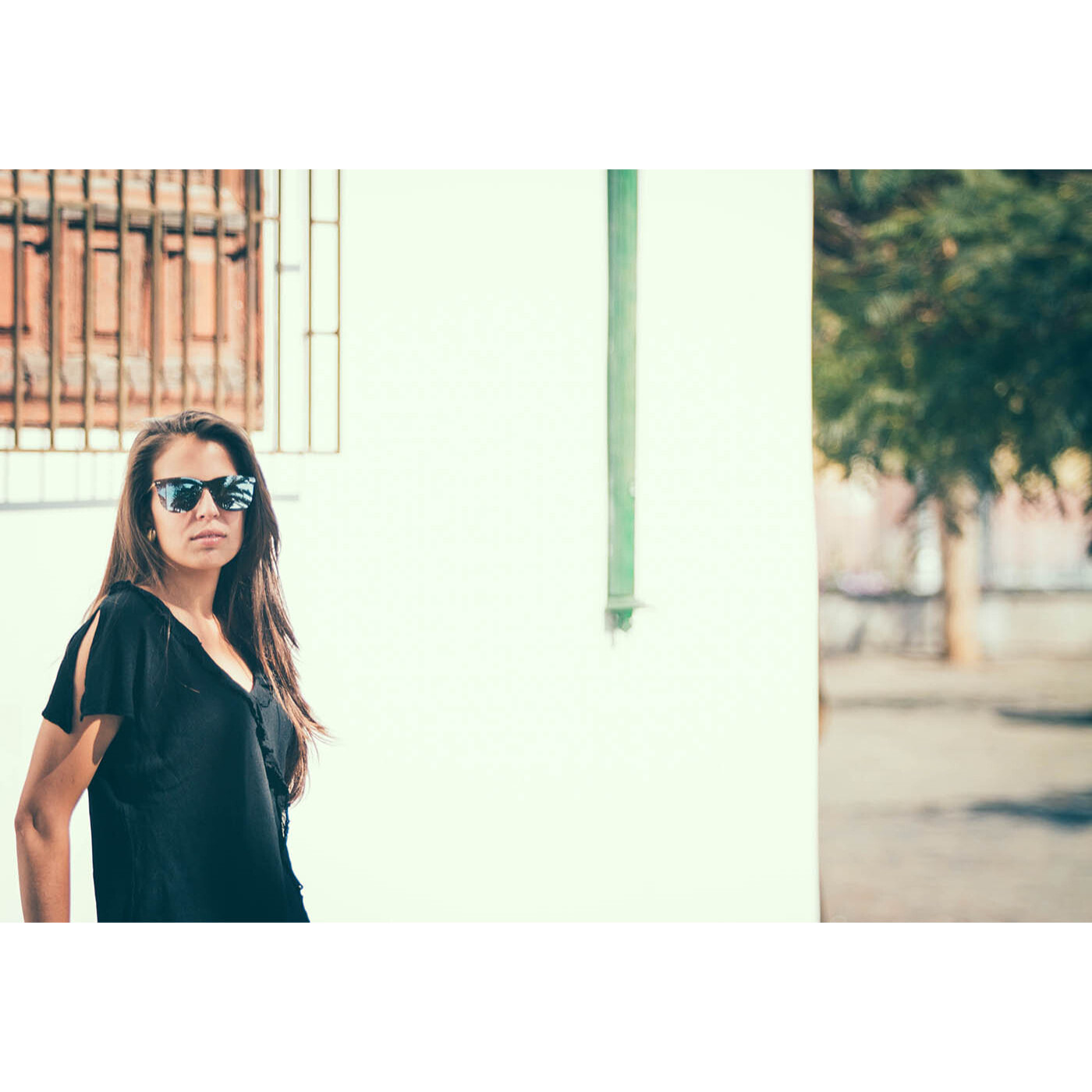 Gafas de sol OCEAN GENOVA - Revo plano espacial plateado con patillas metálicas doradas