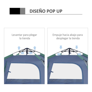 Pop-up Tienda de Poliéster Oxford 2,5x1,94x1,6m Verde