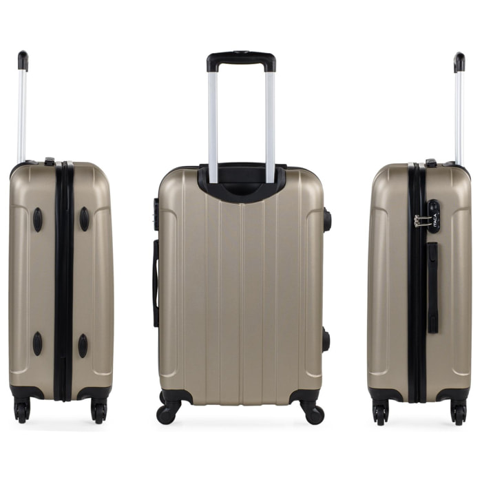 Trolley Mediano 60 Cms Y Neceser Itaca Diamond Champagne