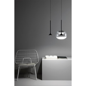 LEDS C4 Colgante Alive Single LED 8.5 Blanco cálido - 2700K ON-OFF Negro 492lm