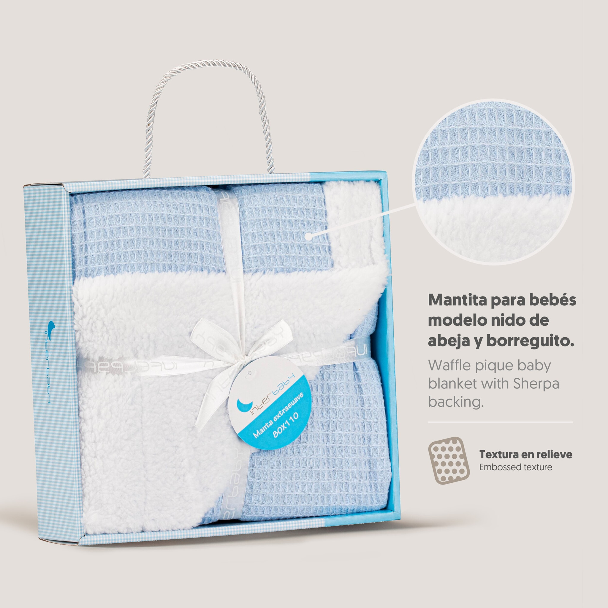 Manta Nido Abeja con Borreguillo