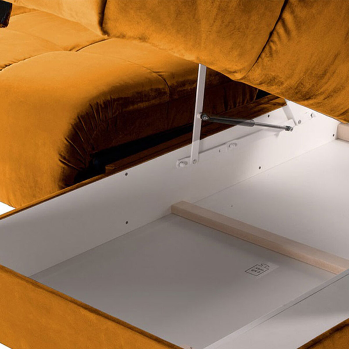 Canapé d'Angle Droit Convertible Velours Anacapri, 3 Places, Couchage Intégré, Coffre de Rangement, Repose-têtes Ajustables