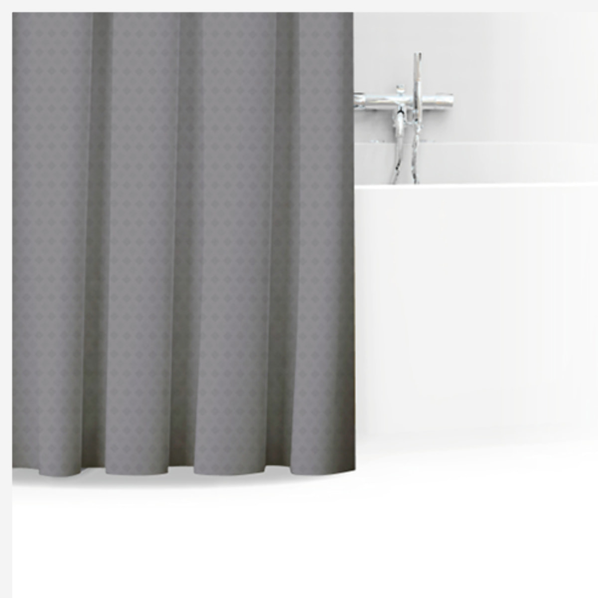 Rideau de douche 180x200cm Gris Modern Color