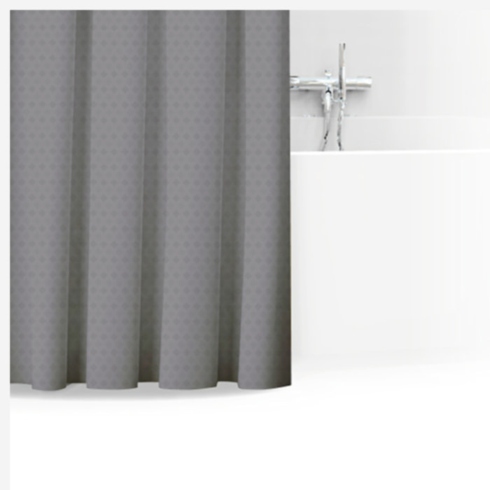 Rideau de douche 180x200cm Gris Modern Color