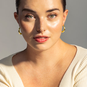 Pendientes de 27mm de diáemtro acabado oro amarillo de 18K