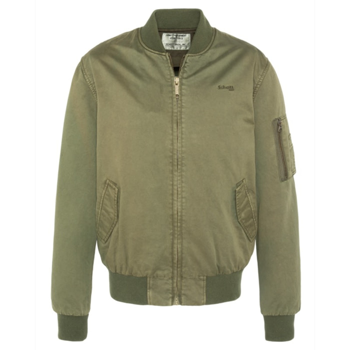 ARCATABOMBER JACKET IN WASHED COTTONSchott NYCKHAKI