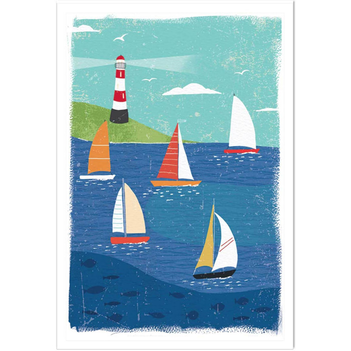 Affiche enfant baie en bretagne  Affiche seule