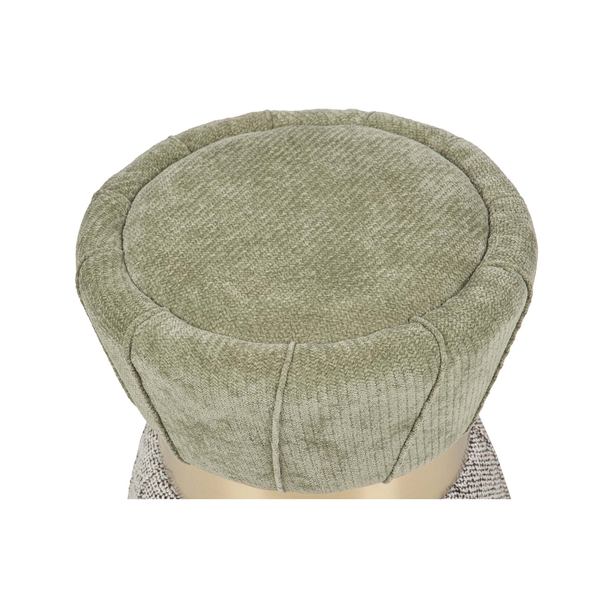 Puff Velvet Gris Verde 40x40x44 Cm