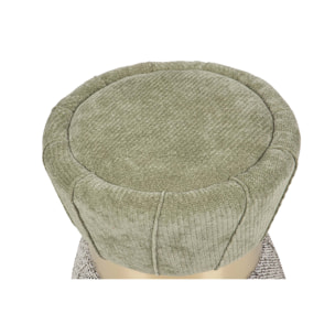 Puff Velvet Gris Verde 40x40x44 Cm