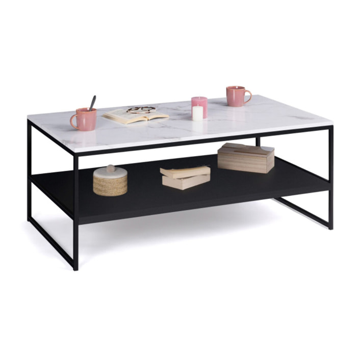 Table basse double plateau Glam