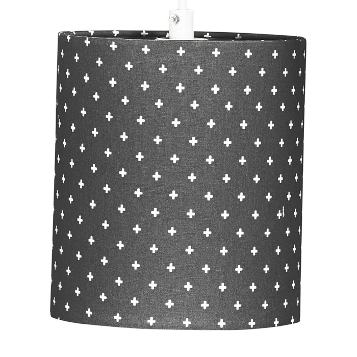 Suspension lumineuse en coton blanc