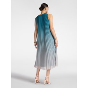Elena Mirò - Vestito lungo plissé - Verde acqua