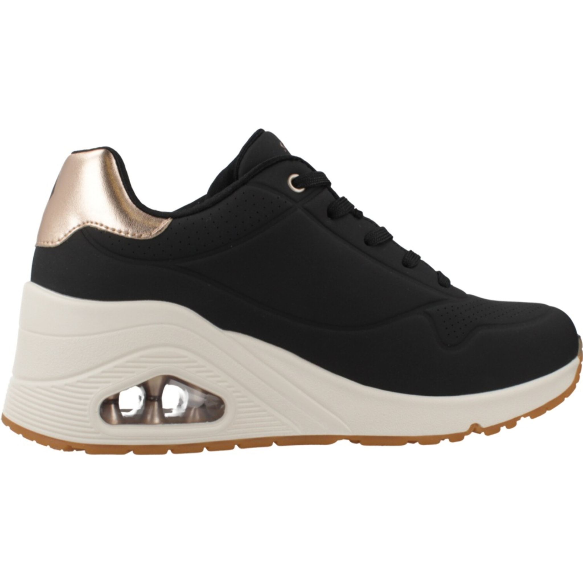 Sneakers De  Mujer Uno Wedge - Hi Steps Negro