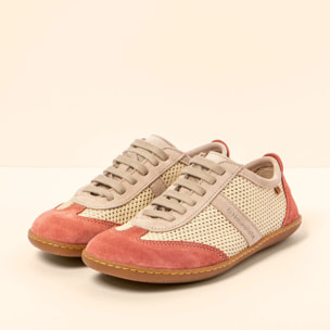 Zapatos N5293 MULTI MATERIAL CREAM-FRAMBUESA/ EL VIAJERO color Cream-frambuesa
