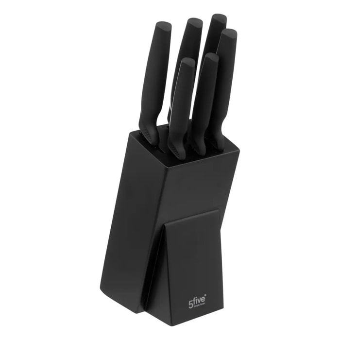 Bloc 6 couteaux noir