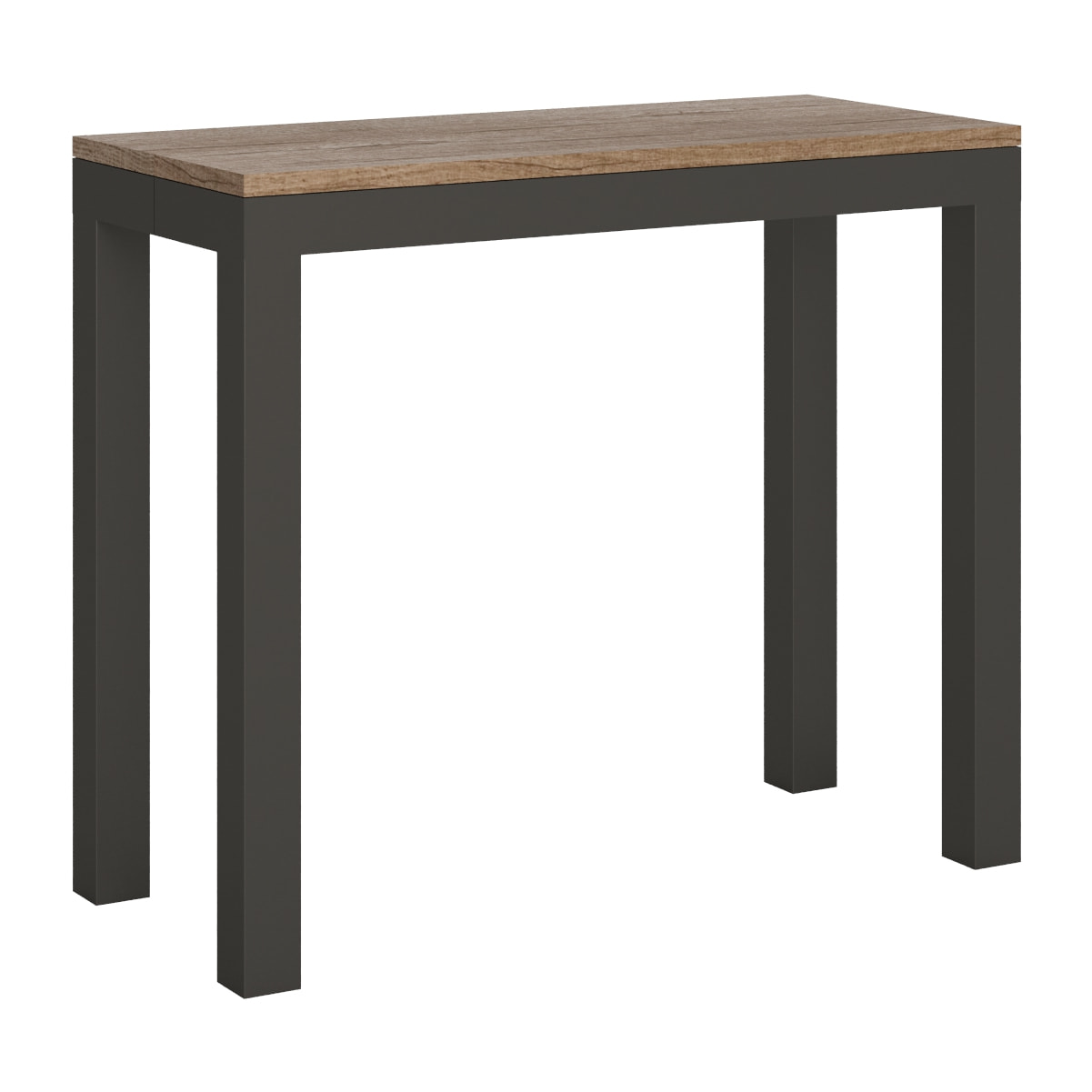 Console extensible 90x40/196 cm Everyday Small Evolution Chêne Nature cadre Anthracite