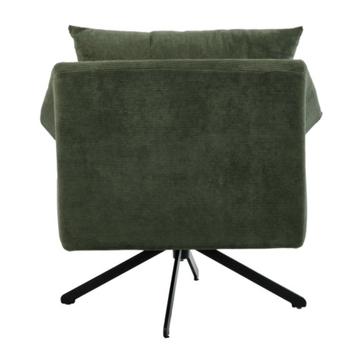 Fauteuil rotatif 360 en velours avec accoudoirs style vintage - ISMA