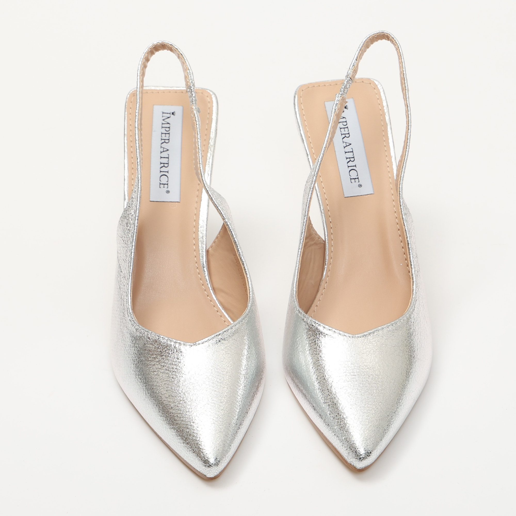 Dècolletè slingback in simil pelle