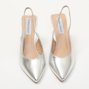 Dècolletè slingback in simil pelle