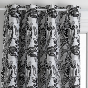 Rideau "Bejuco" motifs jacquard noir 140x260cm