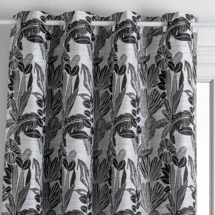 Rideau "Bejuco" motifs jacquard noir 140x260cm