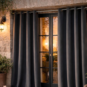 Rideau d'extérieur en tissu déperlant - Gris anthracite