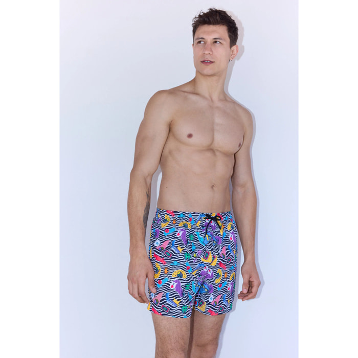 Costume da bagno medio leggero con stampa retrò Sockarrats