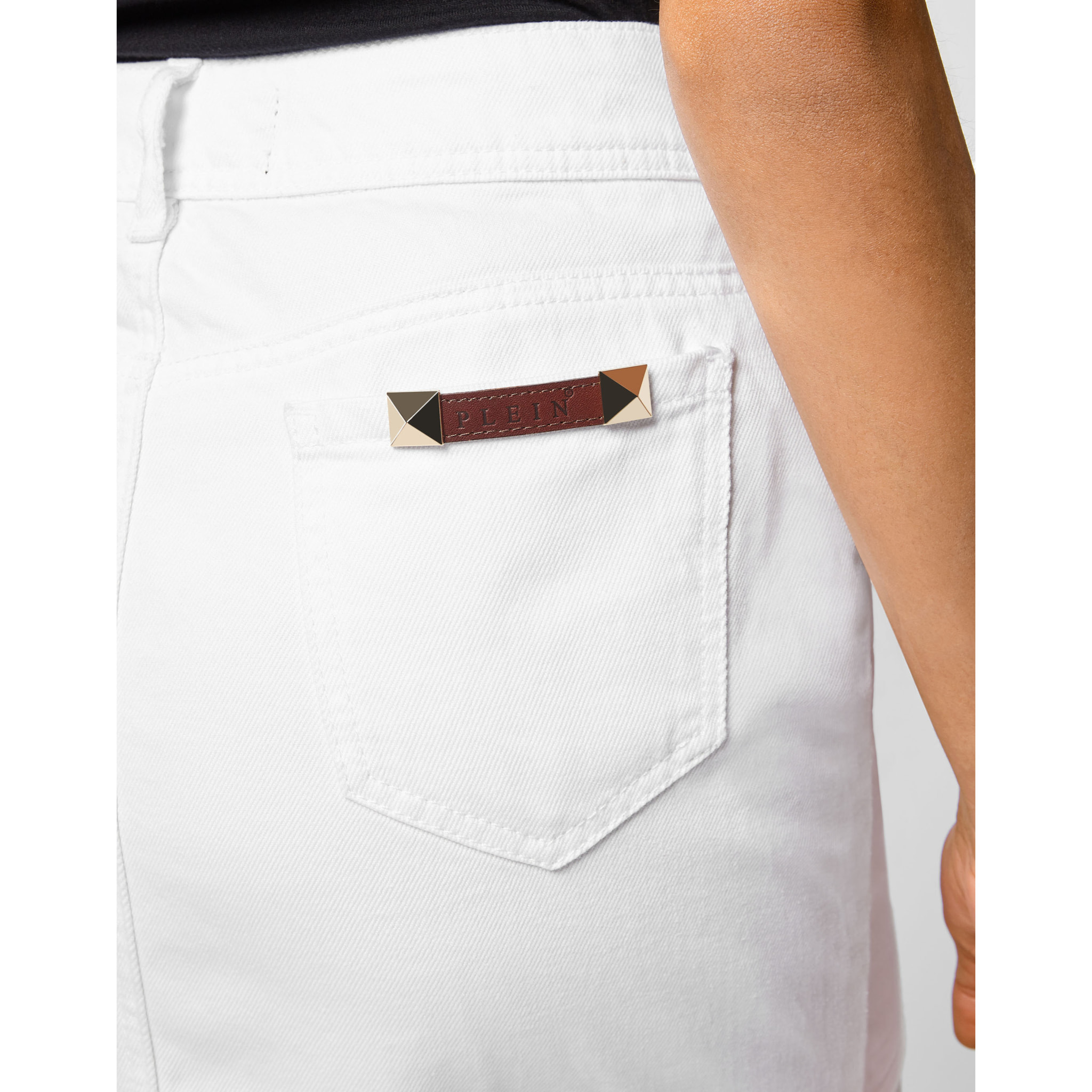 PHILIPP PLEIN Denim Mini Skirt