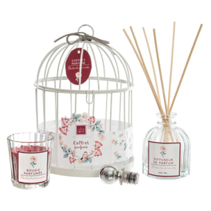 Coffret cadeau cage "Poésie" - Rhubarbe - Rose