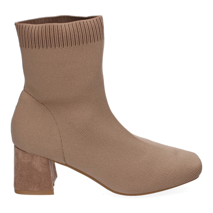 Botin de Tacon para Mujer, Comodos, con Material Elastico y Ajustable.