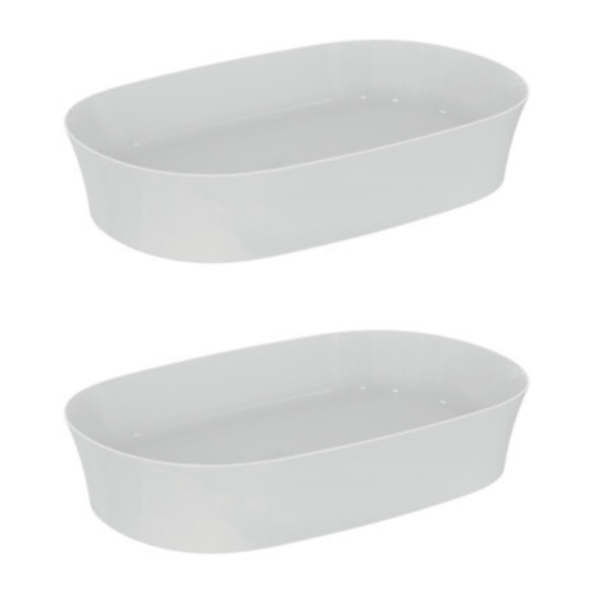 IDEAL STANDARD Lot de deux vasques ovales 60x38 cm Ipalyss sans bonde blanc